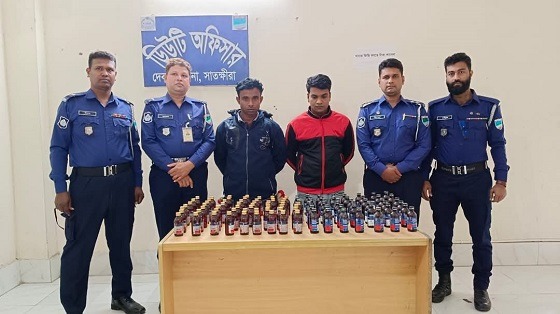 দেবহাটায় পুলিশের অভিযানে ফেন্সিডিলসহ ২জন আটক