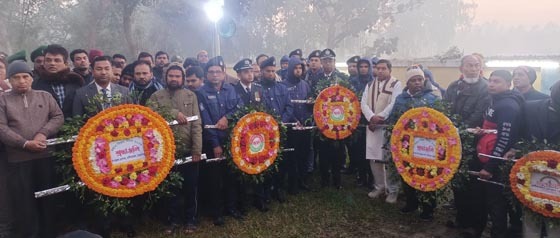 রাণীশংকৈলে ৩১বার তোপধ্বনির মধ্যে দিয়ে বিজয় দিবস পালিত