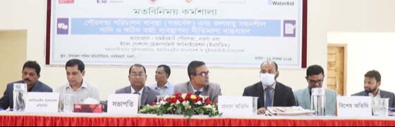 ধামইরহাটে জলবায়ু সহনশীল পানি ও কঠিন বর্জ্য ব্যবস্থাপনা বিষয়ক মতবিনিময়