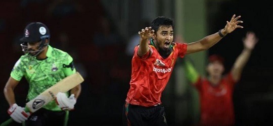 গ্লোবাল সুপার লিগে তানজিম সাকিবের আগুন ঝরা বোলিং
