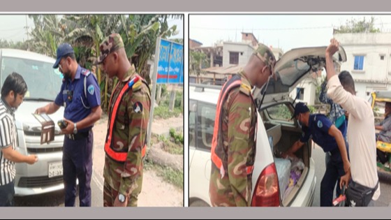 চাঁদপুরে ঈদ পরবর্তী যৌথ বাহিনী কর্তৃক ভ্রাম্যমাণ চেকপোষ্ট স্থাপন