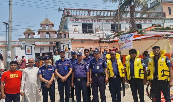 চাঁদপুর অষ্টমী স্নানে নৌ পুলিশের নিরাপত্তা ব্যবস্থা গ্রহণ