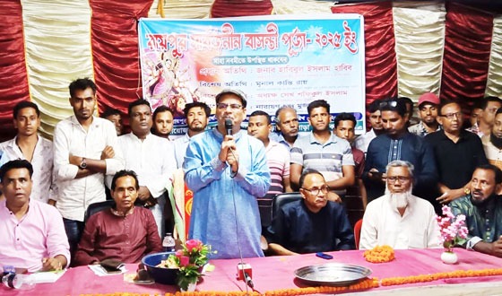 বাসন্তী পূর্জা অনুষ্ঠানে বিএনপির কেন্দ্রীয় নেতা হাবিবুল ইসলাম হাবিব