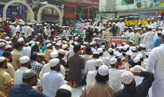 গাজায় গণহত্যার প্রতিবাদে কিশোরগঞ্জে প্রতিবাদ সমাবেশ ও বিক্ষোভ মিছিল