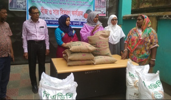 ফুলবাড়ীতে বিনামূল্যে ২০০কৃষকের মাঝে বীজ ও সার বিতরণ কার্যক্রম শুরু
