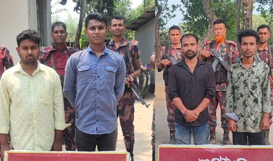 মহেশপুর সীমান্তে মাদকসহ ৩৯ আটক