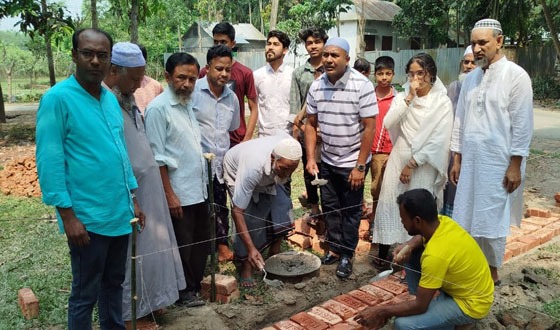ইসলামপুরের হাফিজ পাঠাগারের ভিত্তি প্রস্তর স্থাপন