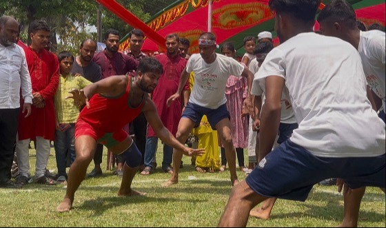 পহেলা বৈশাখে ঝালকাঠিতে ঐতিহ্যবাহী  হা-ডু-ডু খেলা