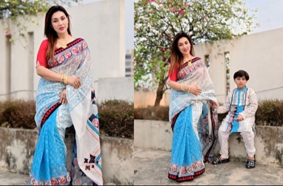 ছেলেকে সঙ্গে নিয়ে নববর্ষ উদযাপন অপুর