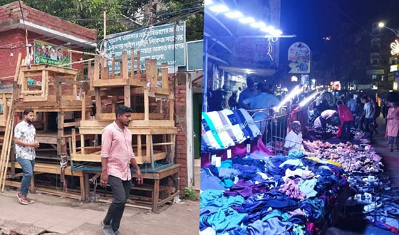 চট্টগ্রামে দুপুরে হকার উচ্ছেদ, সন্ধ্যায় ফের দখলে