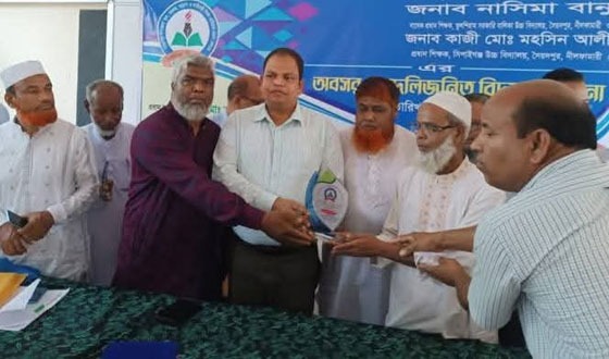 সৈয়দপুরে দুই প্রধান শিক্ষককের বিদায় সংবর্ধণা