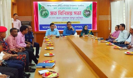 সাপাহারে আম বাজার জাতকরণ বিষয়ে  মত বিনিময় সভা