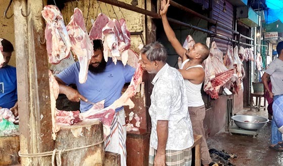 সৈয়দপুরে মাংস ব্যবসায়ির সিন্ডিকেট, বাড়তি দাম নেয়া হচ্ছে গরুর মাংসের