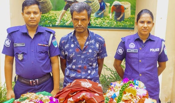 শ্রীমঙ্গলের জেরিন চা বাগানের মন্দিরে চুরি, গ্রেফতার ১