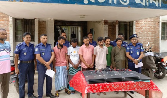 গফরগাঁওয়ে স্কুলের ১৫ ল্যাপটপ চুরি, গ্রেফতার ৫