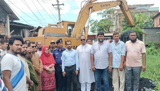 মেঘন-ধনাগোদা সেচ প্রকল্পে পানি নিস্কাশন খাল সংস্কার শুরু