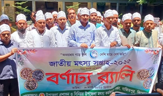 বাজিতপুরে মৎস সপ্তাহ উদ্ভোধন-র‌্যালি, আলোচনা ও পুনা অভমুক্ত