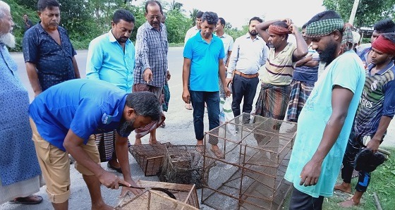 তালায় খাল দখল ও নিষিদ্ধ জালের বিরুদ্ধে প্রশাসনের অভিযান