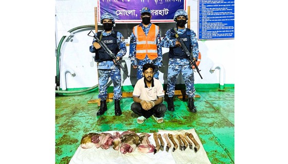 সুন্দরবন থেকে হরিণের মাংস ও পা সহ হরিণ শিকারি আটক