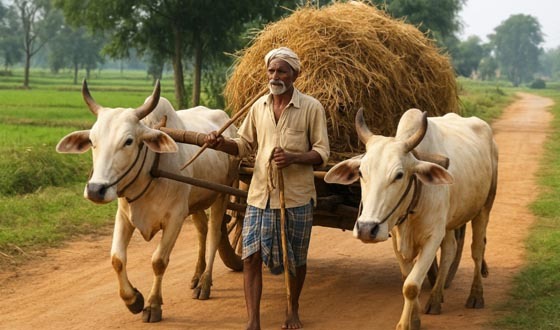 লালমনিরহাটে বিলুপ্তির পথে ঐতিহ্যবাহী "গরুর গাড়ি"