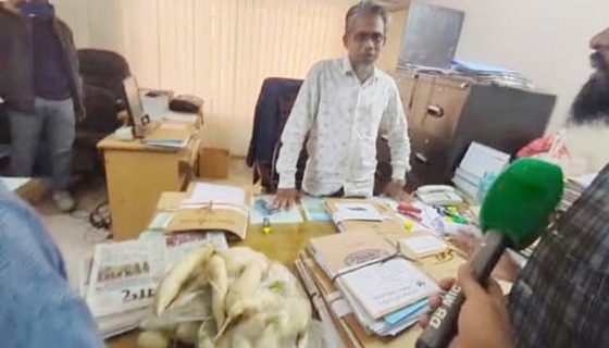 ববি'র ভিসি দপ্তরে মুলা পাঠিয়ে প্রতিবাদ