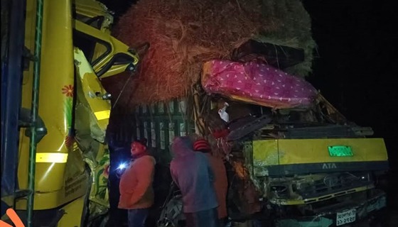 ঝিনাইদহে দুই ট্রাকের মুখোমুখি সংঘর্ষে নিহত ১