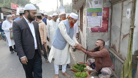 চাঁদপুর ৩ আসনে জামাত মনোনীত দাঁড়িপাল্লা'র প্রার্থীর গণসংযোগ