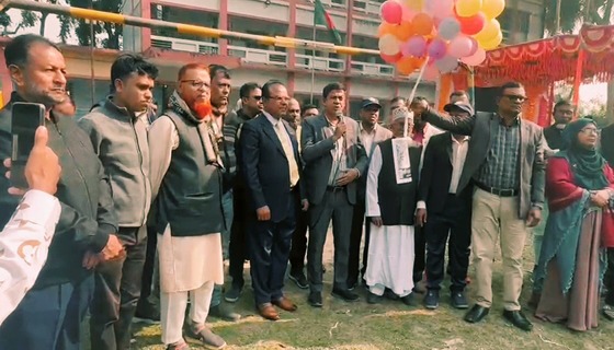 কলারোয়ার হাজী নাছির উদ্দিন কলেজে ক্রীড়া ও সাংস্কৃতিক প্রতিযোগিতা উদ্বোধন