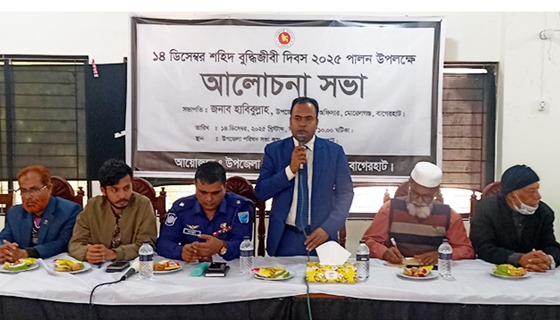 মোরেলগঞ্জে শহীদ বুদ্ধিজীবী দিবসে সভা