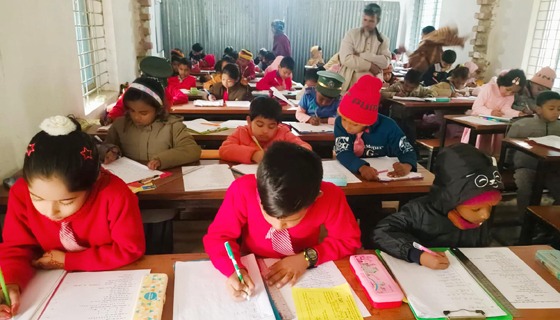 মান্দায় কিন্ডারগার্টেন এন্ড প্রি-ক্যাডেট স্কুলের বৃত্তি পরীক্ষা