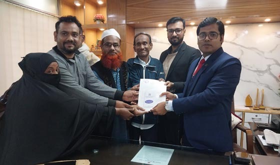 এলডিপি প্রার্থী এডঃ এস. এম. মোরশেদের পক্ষে মনোনয়নপত্র সংগ্রহ