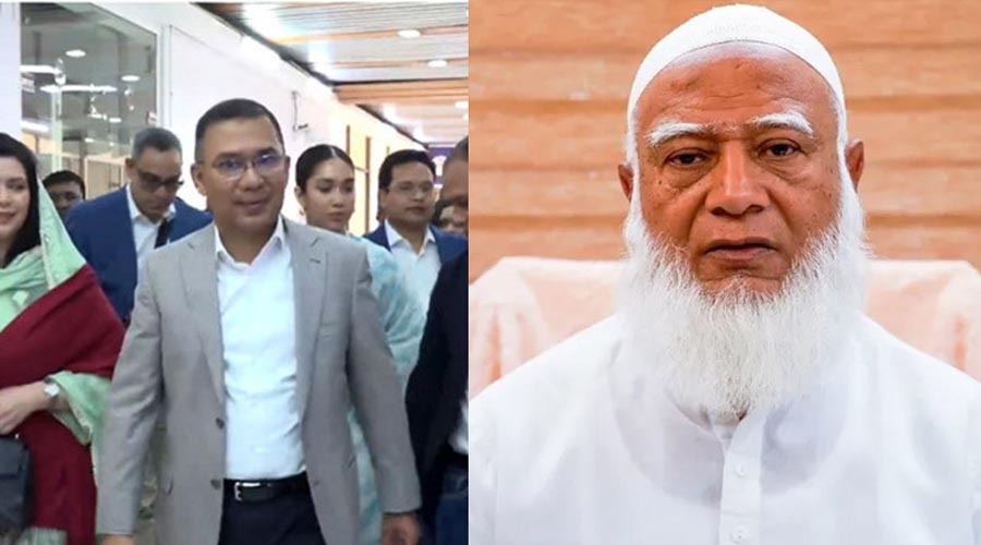 তারেক রহমানকে স্বাগত জানালেন জামায়াতের শীর্ষ নেতৃত্ব