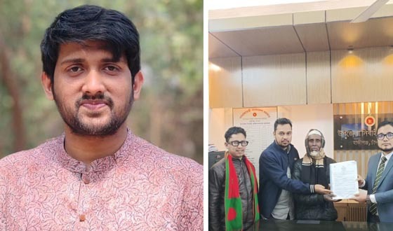 চাঁদপুর-০৫ থেকে এনসিপি প্রার্থীর মনোনয়ন সংগ্রহ করেছে শহীদ পরিবার