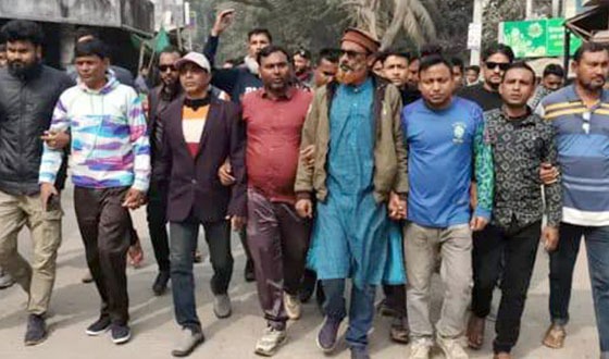 মহাদেবপুরে যুবদল-ছাত্রদলের বিক্ষোভ সমাবেশ