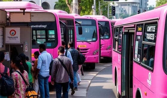 ঢাকার সড়কে গোলাপি বাস: শৃঙ্খলিত পরিবহনের নতুন যাত্রা