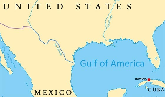 মেক্সিকো উপসাগরের নাম হলো ‘আমেরিকা উপসাগর’