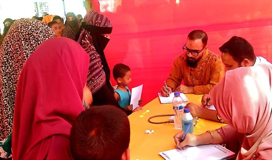 সরাইলে ফ্রি হেলথ্ ক্যাম্প ও ঔষধ বিতরণ