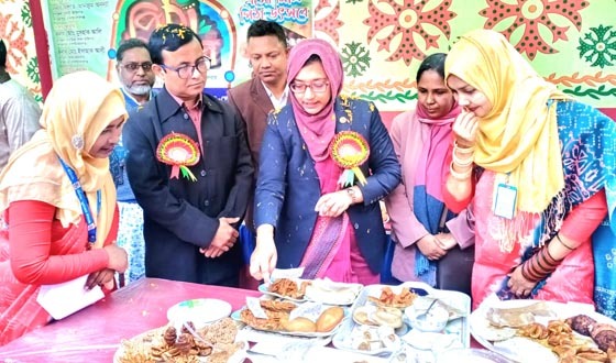 নানা আয়োজনে রহনপুর জ্ঞানচক্র একাডেমিতে পিঠা উৎসব