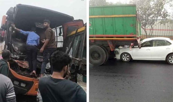 ঢাকা-চট্টগ্রাম মহাসড়কে ৮ গাড়ির সংঘর্ষ, আহত-নিহত?