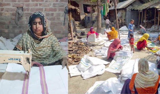 ব্যাগে সূঁচ ফুটিয়ে সাফল্যের স্বপ্ন বুনন