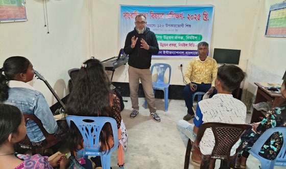 পত্নীতলায় শিশুদের নিয়ে সাংবাদিকতা বিষয়ক প্রশিক্ষণ