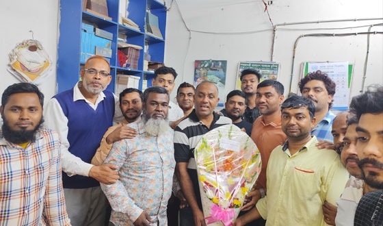 পাংশা শিল্প বণিক সমিতির নবনির্বাচিত নেতাদের সংবর্ধনা