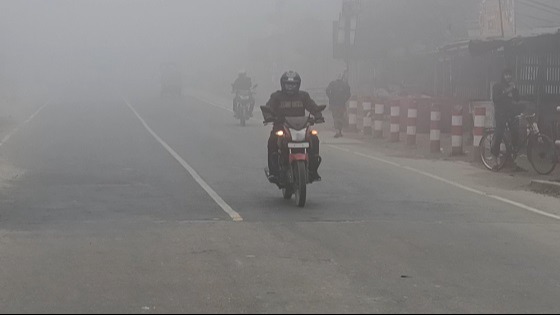 কুড়িগ্রামে বৃষ্টির মতো পড়ছে কুয়াশা