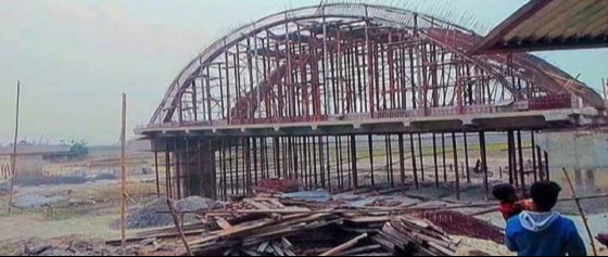 সুন্দরগঞ্জে ১৪’শ ৯০ মিটার দীর্ঘ তিস্তা সেতুর নির্মাণ কাজ প্রায় শেষ