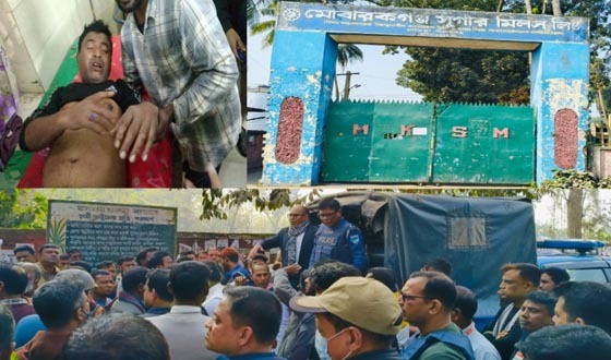 মোবারকগঞ্জ চিনিকলে মারামারি, আটক ২