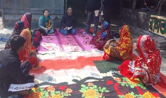 কয়রায় মুন্ডা কমিউনিটি পরিদর্শনে জাপানের শাপলা নীড়ের প্রতিনিধি দল