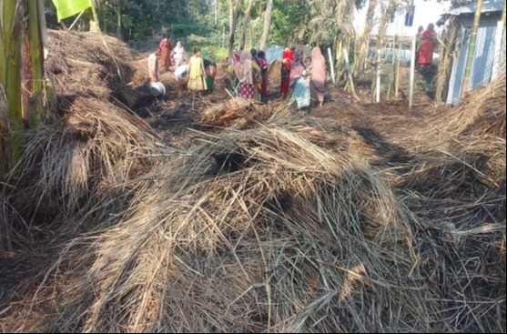 সুন্দরগঞ্জে প্রতিহিংসার আগুনে পুড়লো কাঁশ আটি ও গো-খাদ্য