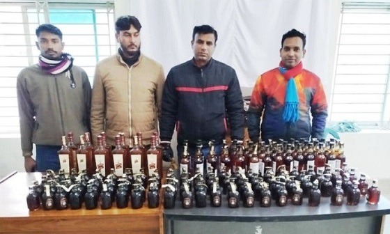 শেরপুরে ভারতীয় মদ জব্দ