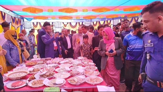 নড়াইলের আমাদা কলেজে ষষ্ঠবার্ষিকী পিঠাউৎসব