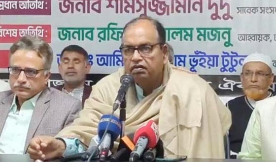 মির্জা ফখরুলের বক্তব্য নিয়ে বিতর্ক দুঃখজনক: শামসুজ্জামান দুদু